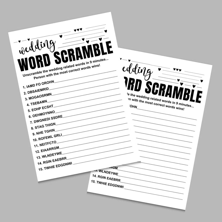 Modern bridal shower game instant download printable engaging wedding activities pdf format - party games