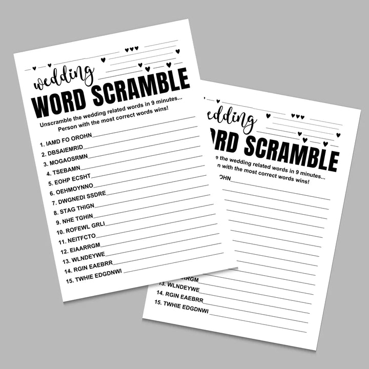 Modern bridal shower game instant download printable engaging wedding activities pdf format - party games