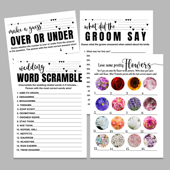 Modern bridal shower game instant download printable engaging wedding activities pdf format - party games