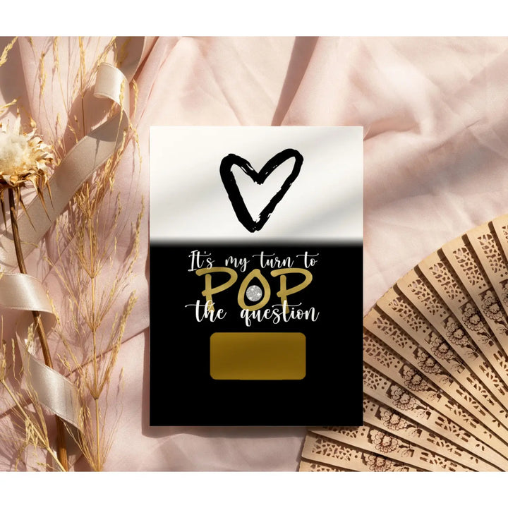 Modern Bridesmaid Scratch-Off Cards (7-Pack) - Black & Gold, Maid of Honor Proposals, Event Supply - Paper Clever Party - Paper Clever Party