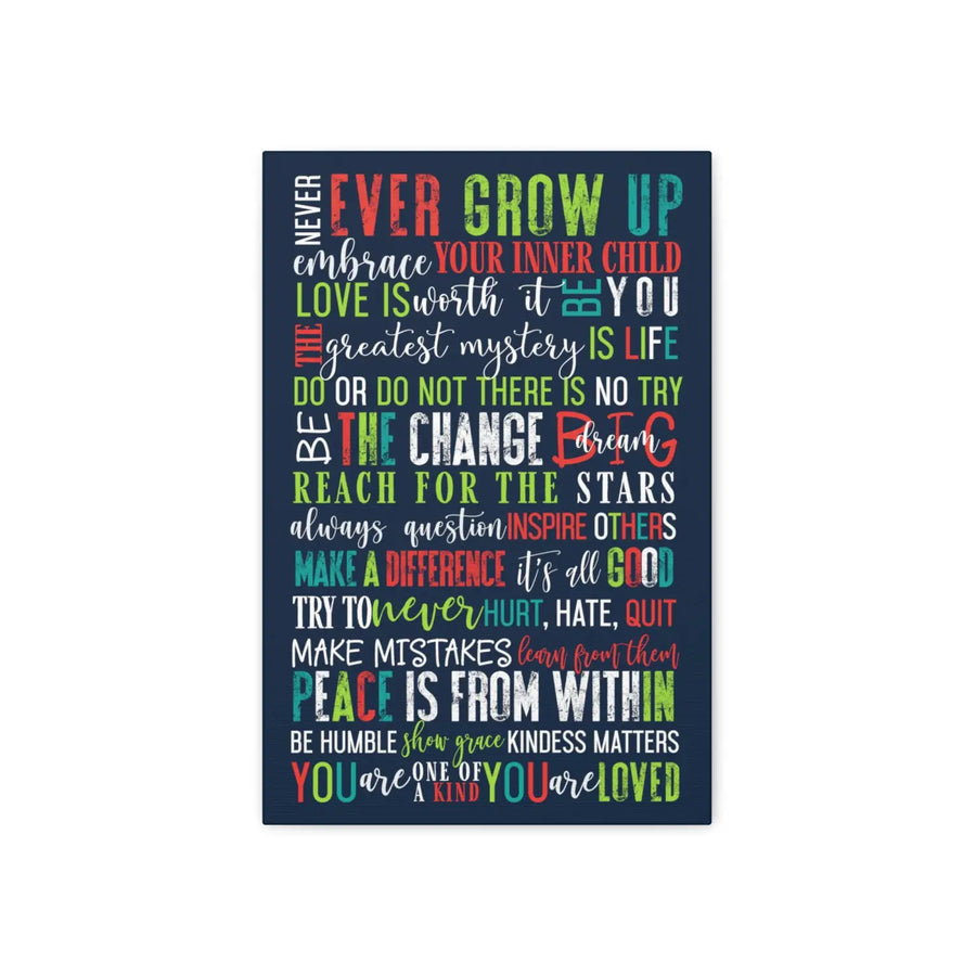 Motivational Wall Art for Kids: Because of You Canvas with Inspiring Quotes - Paper Clever Party