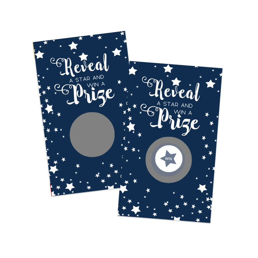 Navy Star Scratch Off Game Cards (28 Pack) Showers, Graduation, or Retirement - Paper Clever Party