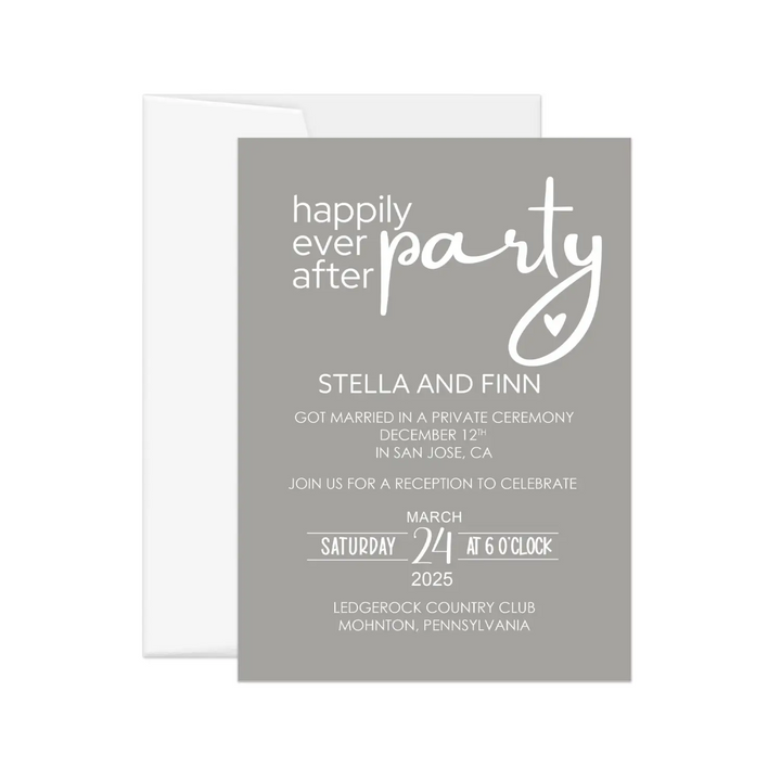 Nightfall Happily Ever After Wedding Invitations Personalized - Paper Clever Party