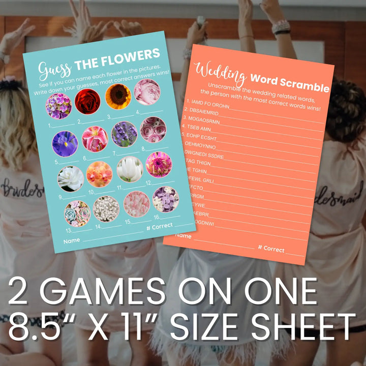 Paper clever party signature bridal shower game bundle - instant download of 4 fun wedding games for unique