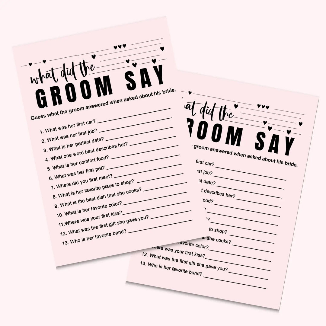 Pink and black bridal shower game instant download modern simple digital printable fun for wedding celebrations pdf