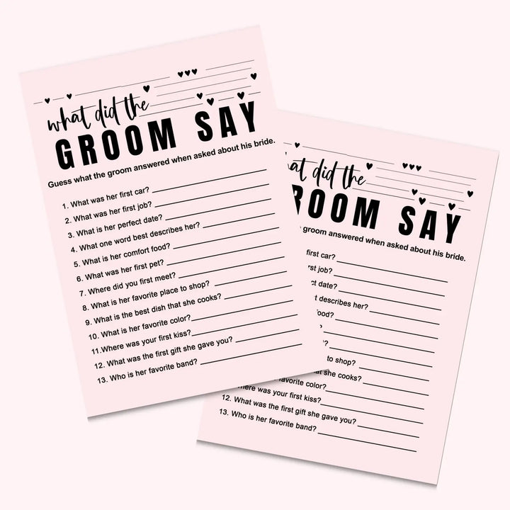 Pink and black bridal shower game instant download modern simple digital printable fun for wedding celebrations pdf