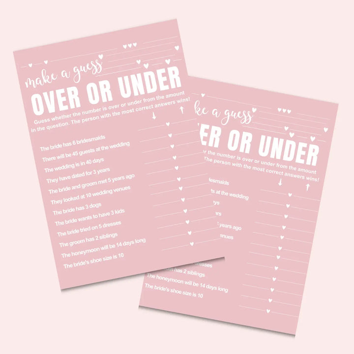 Pink bridal shower game instant download modern simple hued diy instantly printable fun for wedding celebrations pdf