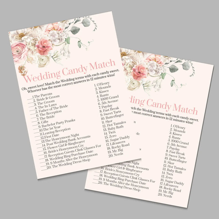 Pink peonies bridal shower instant download game printable wedding games fun for guests easy to print pdf - party