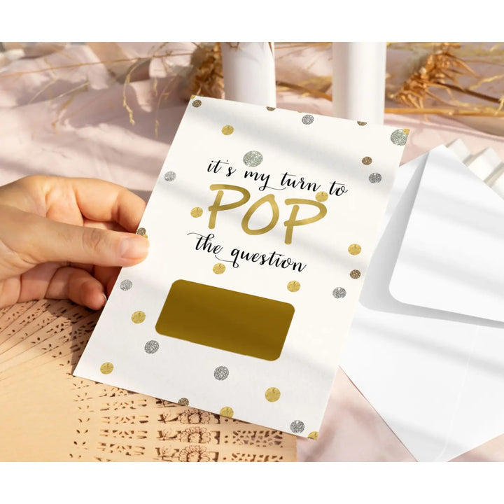 Pop the Question Bridesmaid Scratch-Off Cards (6-Pack) - Paper Clever Party