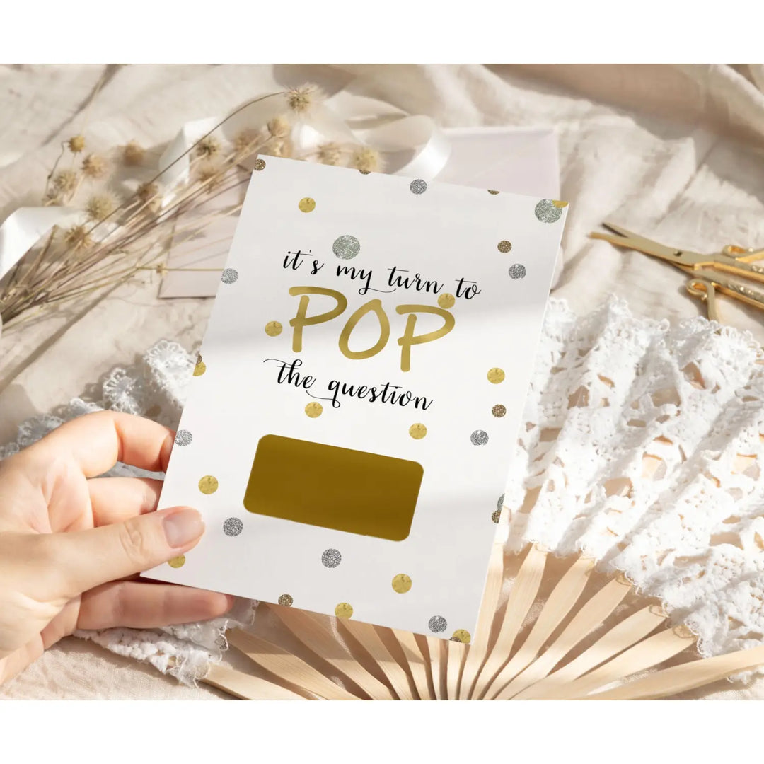 Pop the Question Bridesmaid Scratch-Off Cards (6-Pack) - Paper Clever Party