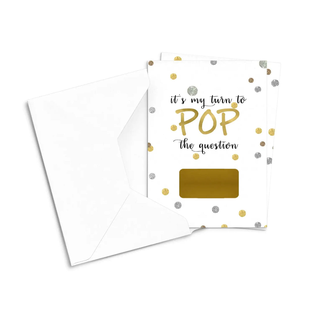 Pop the Question Bridesmaid Scratch-Off Cards (6-Pack) - Paper Clever Party