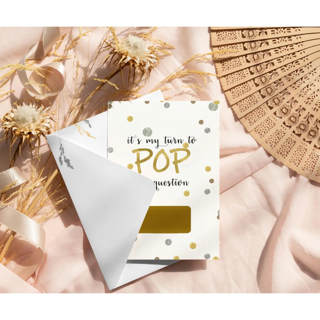 Pop the Question Bridesmaid Scratch-Off Cards (6-Pack) - Paper Clever Party