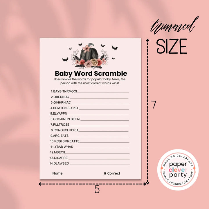 Pumpkin baby shower games bundle – instant download printable activities coed celebration fun digital game diy party