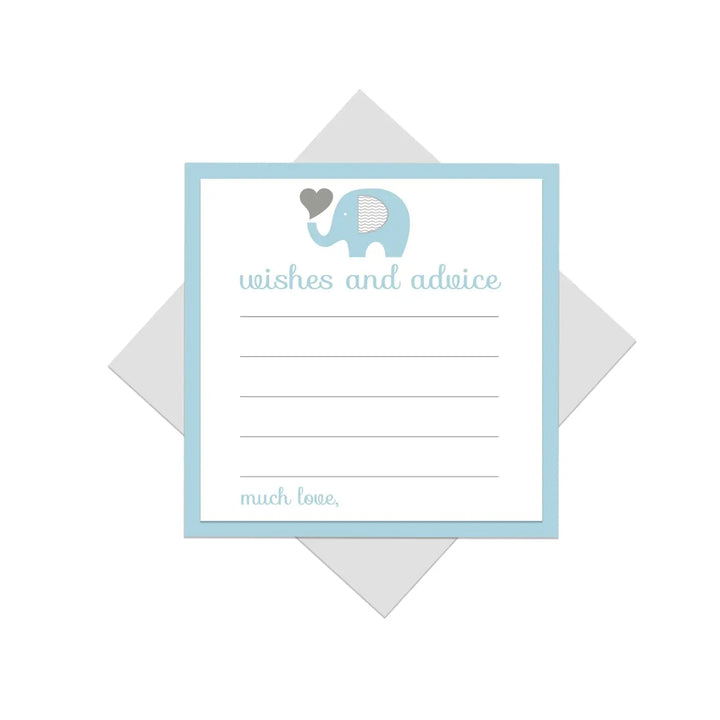 Royal Prince Blue Elephant Advice Cards - Paper Clever Party