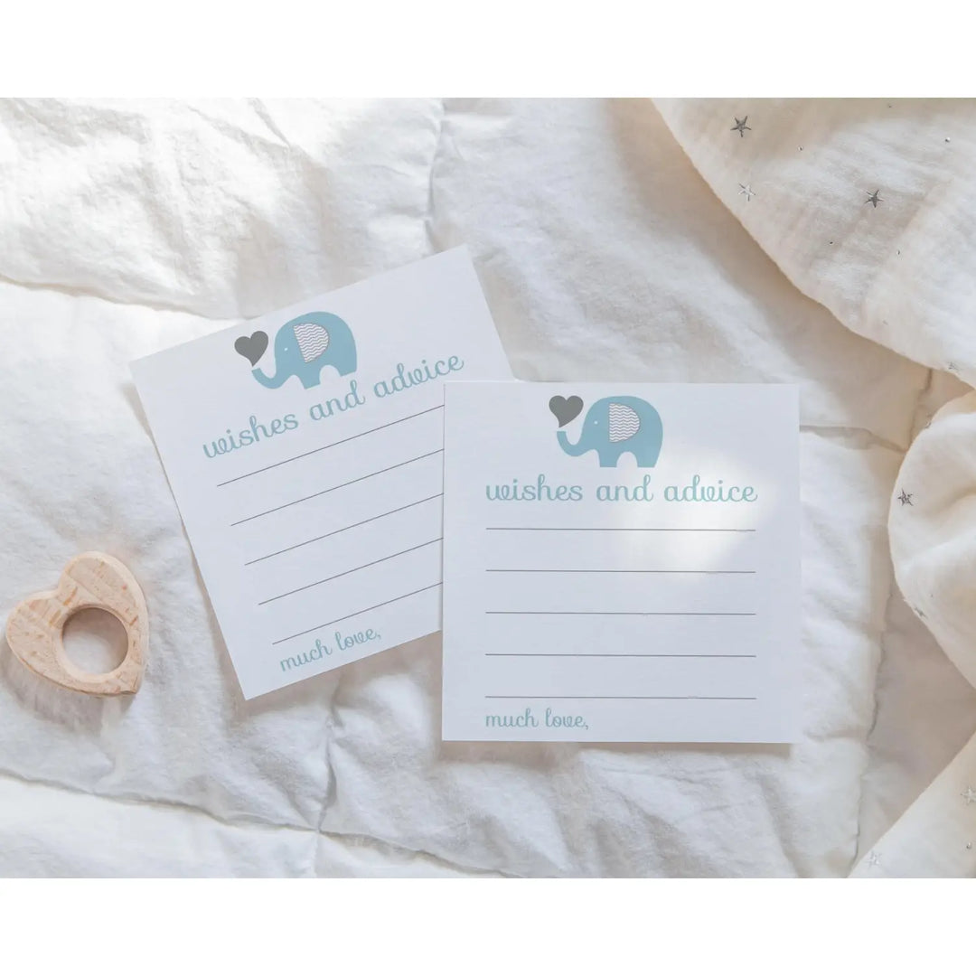 Royal Prince Blue Elephant Advice Cards - Paper Clever Party