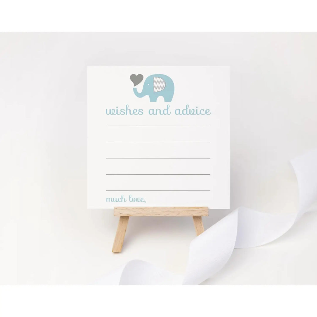 Royal Prince Blue Elephant Advice Cards - Paper Clever Party