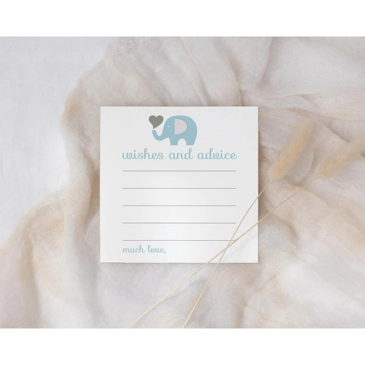 Royal Prince Blue Elephant Advice Cards - Paper Clever Party