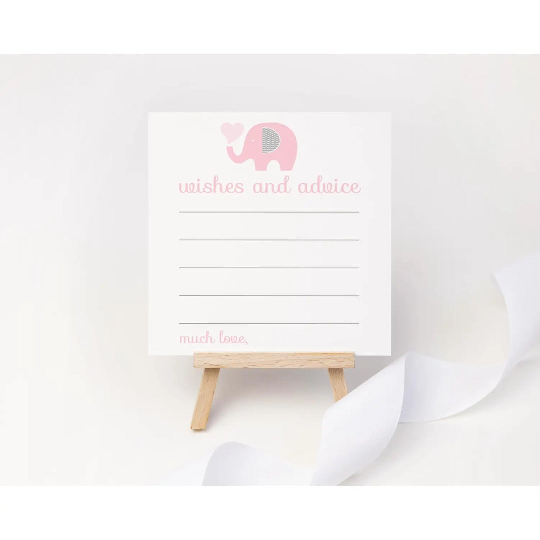 Royal Princess Pink Elephant Advice Cards - Paper Clever Party