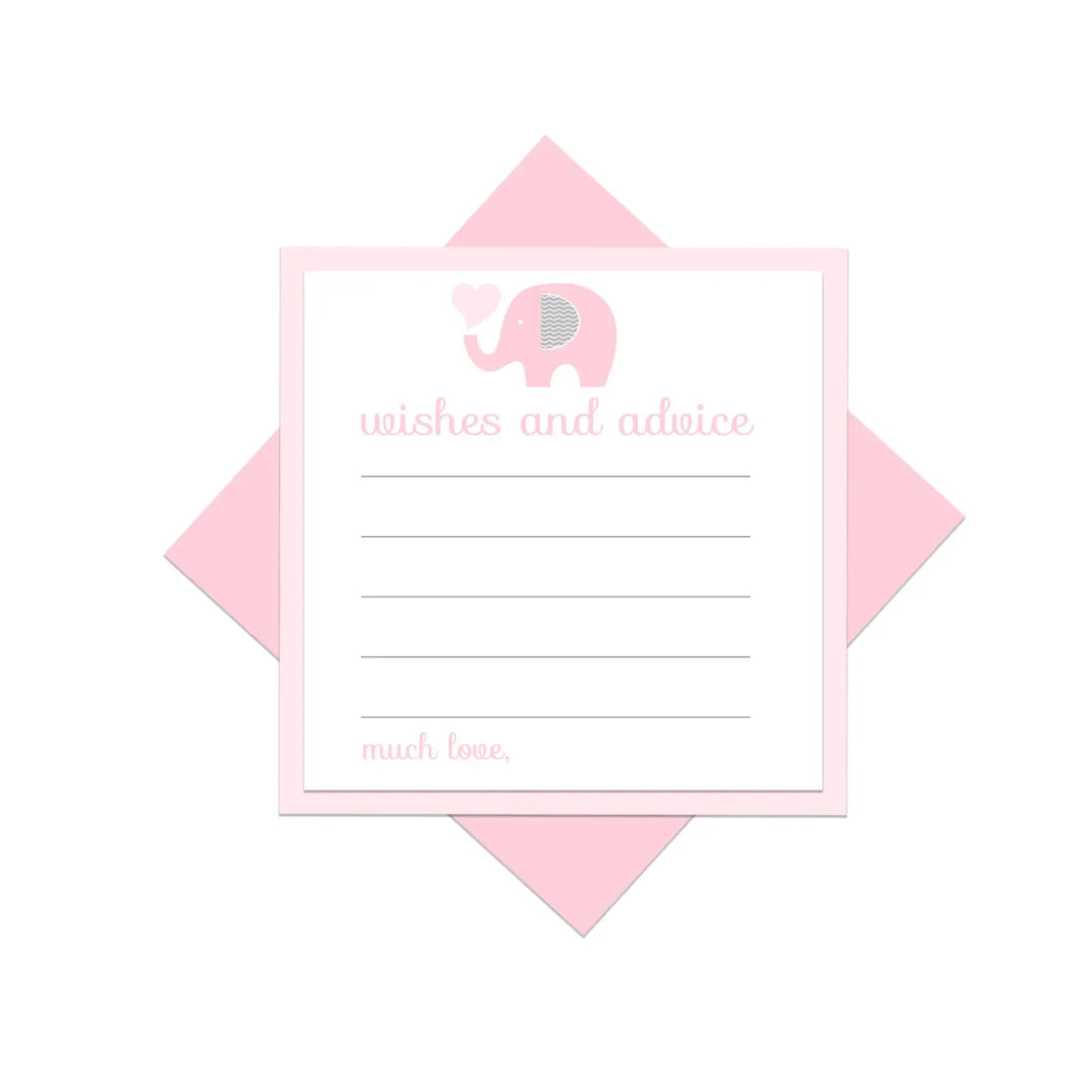 Royal Princess Pink Elephant Advice Cards - Paper Clever Party