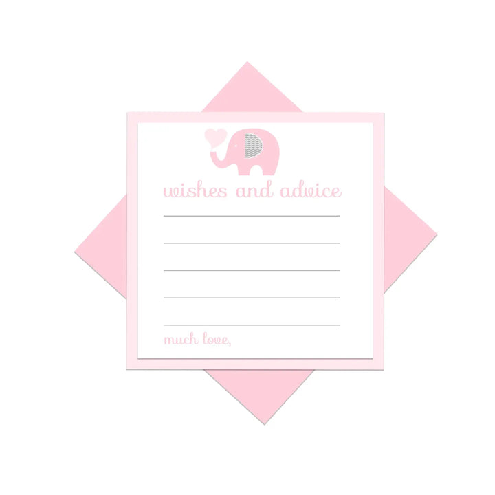 Royal Princess Pink Elephant Advice Cards - Paper Clever Party