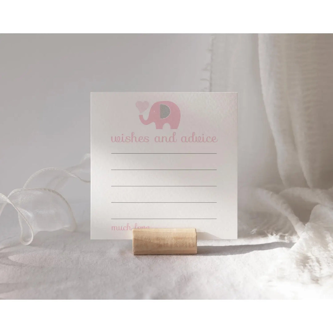 Royal Princess Pink Elephant Advice Cards - Paper Clever Party