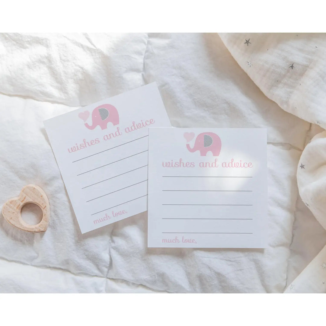 Royal Princess Pink Elephant Advice Cards - Paper Clever Party