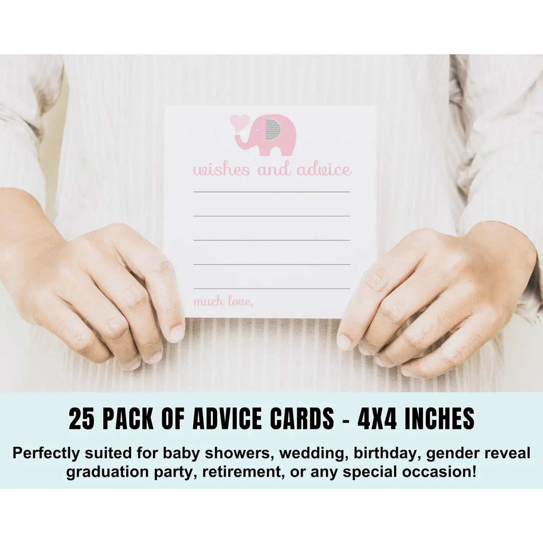 Royal Princess Pink Elephant Advice Cards - Paper Clever Party