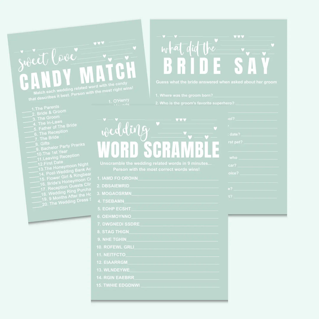 Sage bridal shower game instant download modern diy digital printable fun for wedding celebrations pdf - party games
