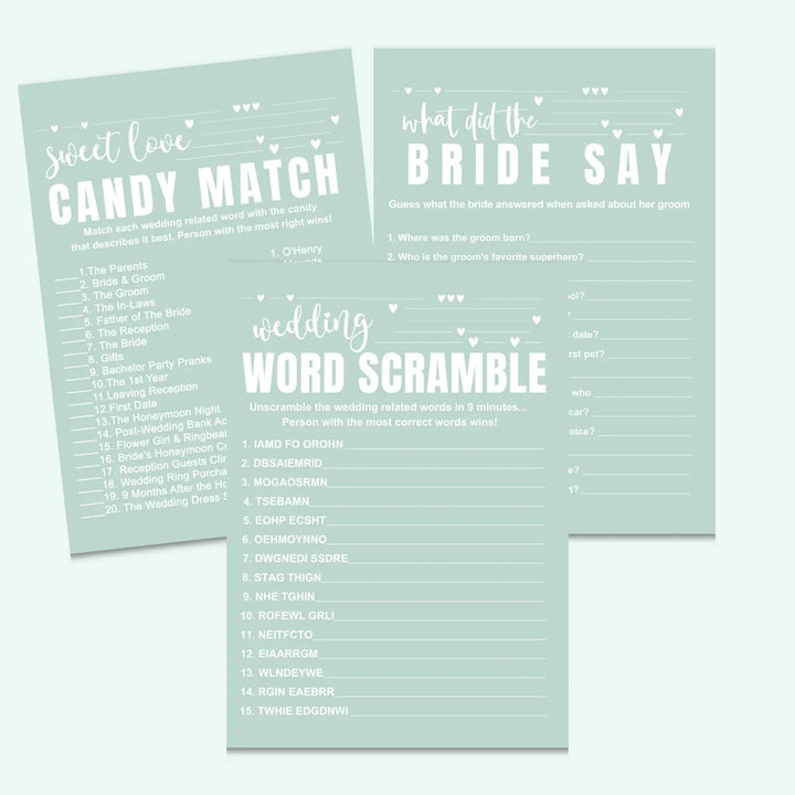 Sage bridal shower game instant download modern diy digital printable fun for wedding celebrations pdf - party games