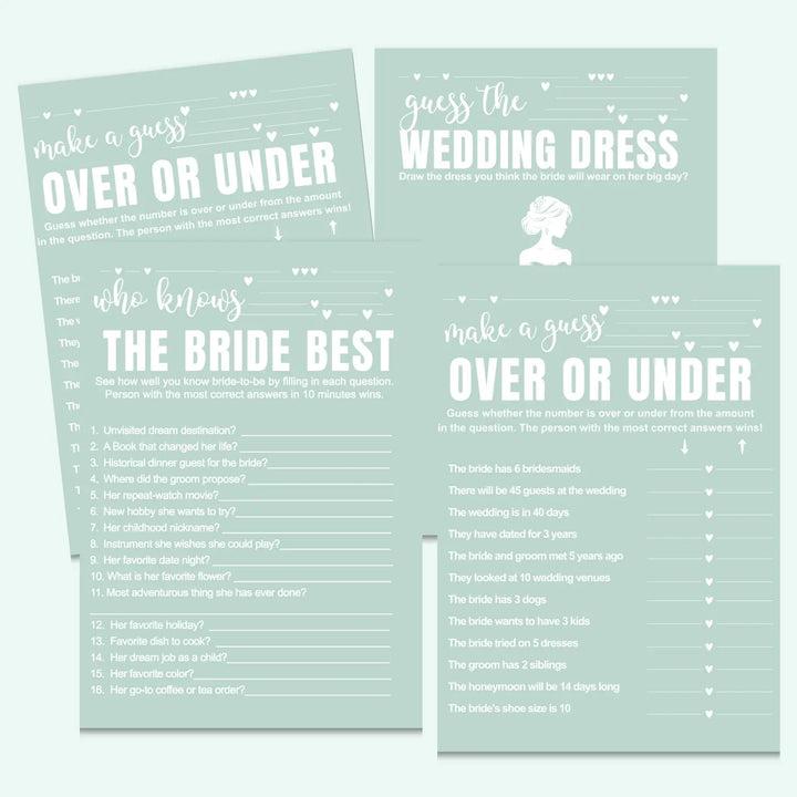 Sage bridal shower game instant download modern diy digital printable fun for wedding celebrations pdf - party games