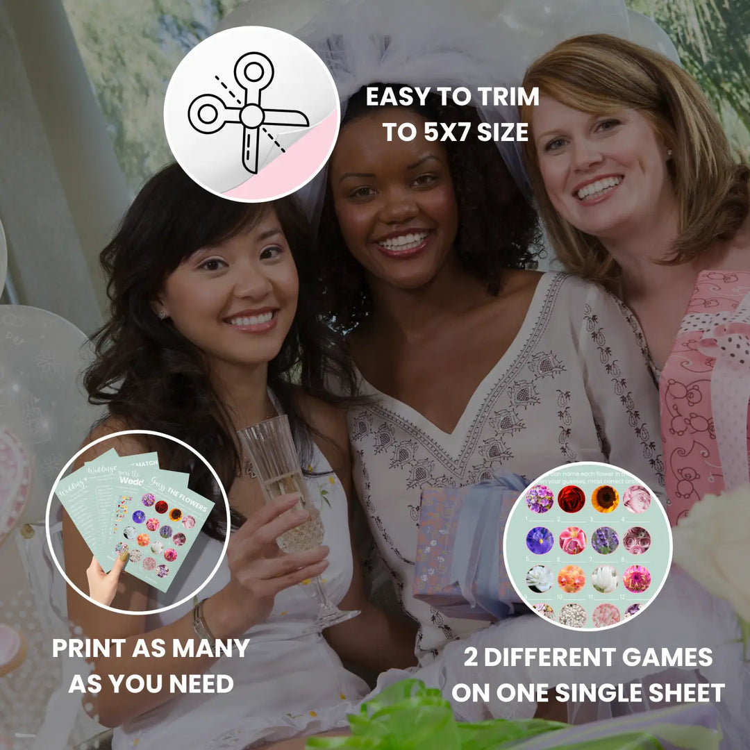 Sage elegance bridal shower game bundle - instant download of 4 fun wedding games with answer keys - party