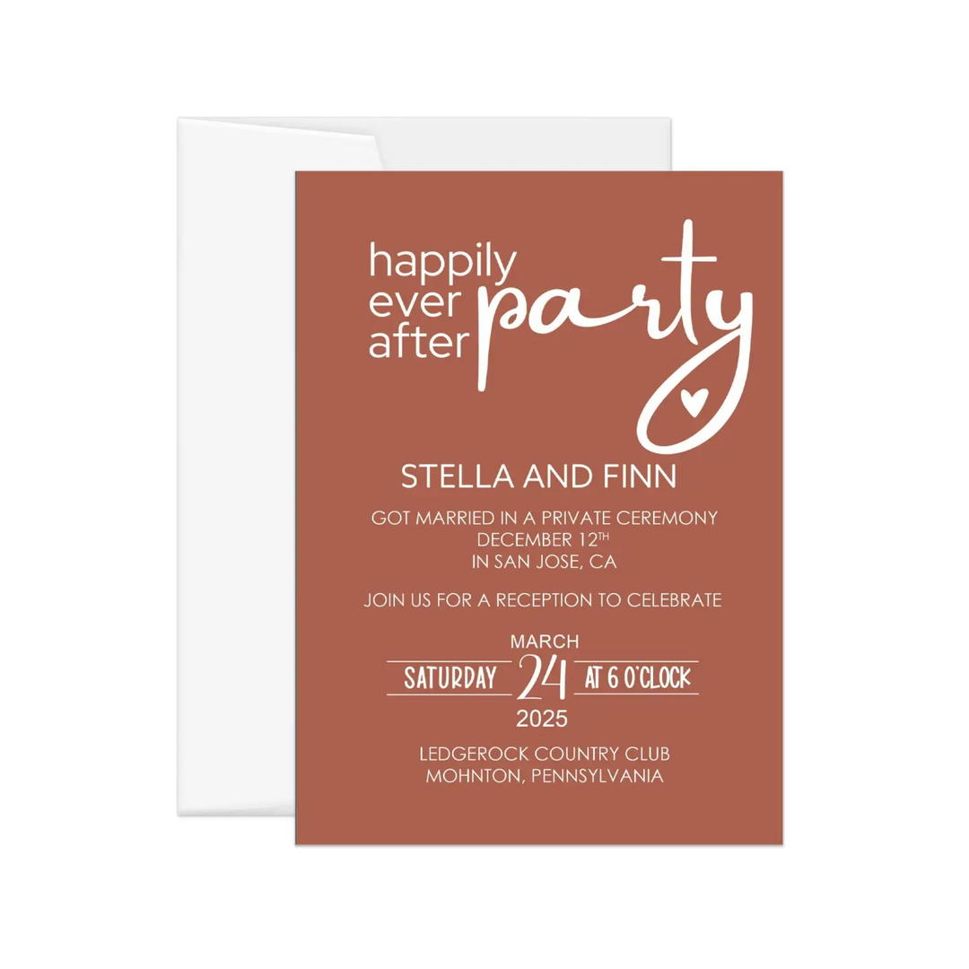 Sienna Wedding Invitations for Reception Personalized Invite Cards - Paper Clever Party