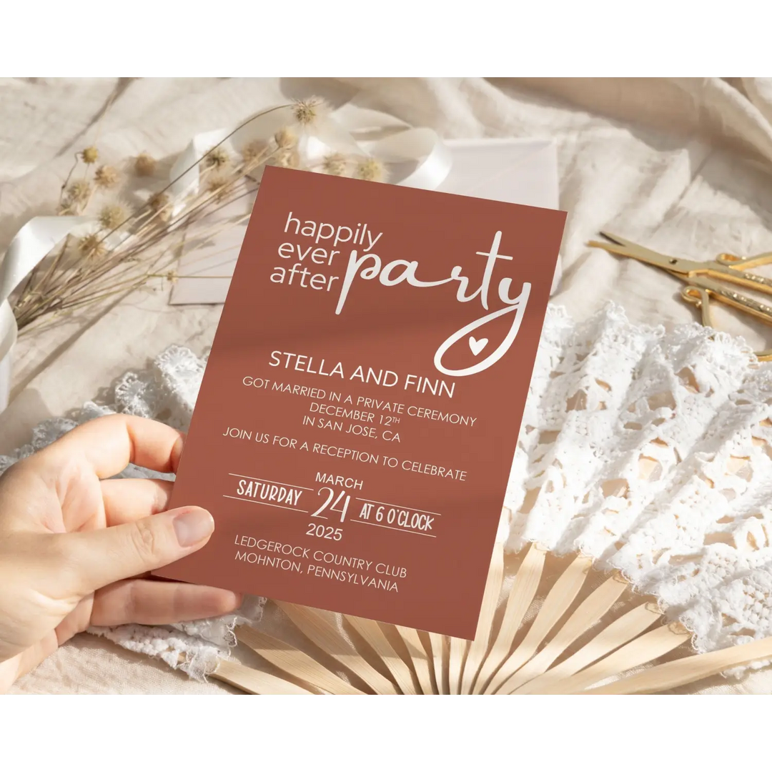 Sienna Wedding Invitations for Reception Personalized Invite Cards - Paper Clever Party