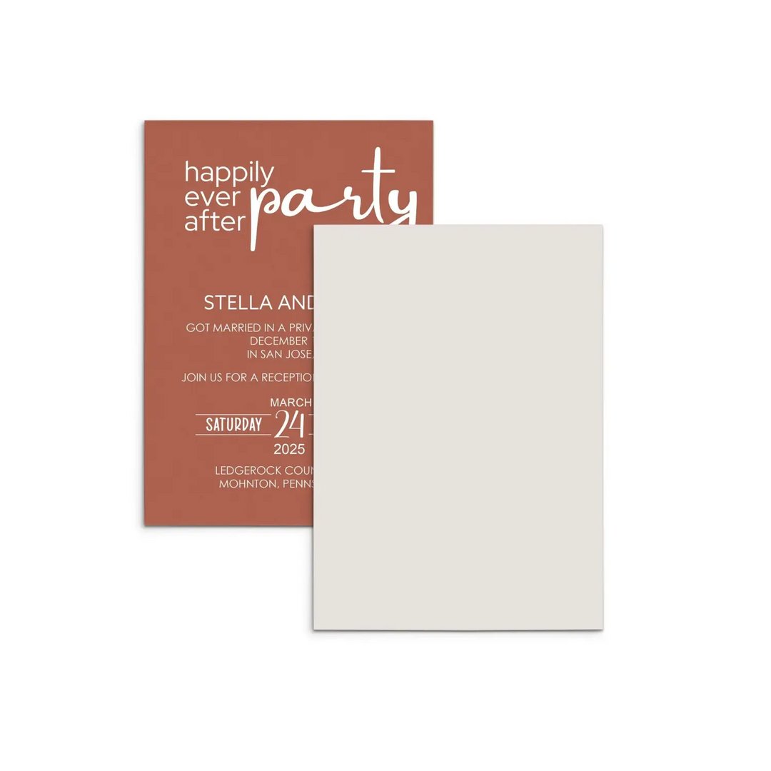 Sienna Wedding Invitations for Reception Personalized Invite Cards - Paper Clever Party