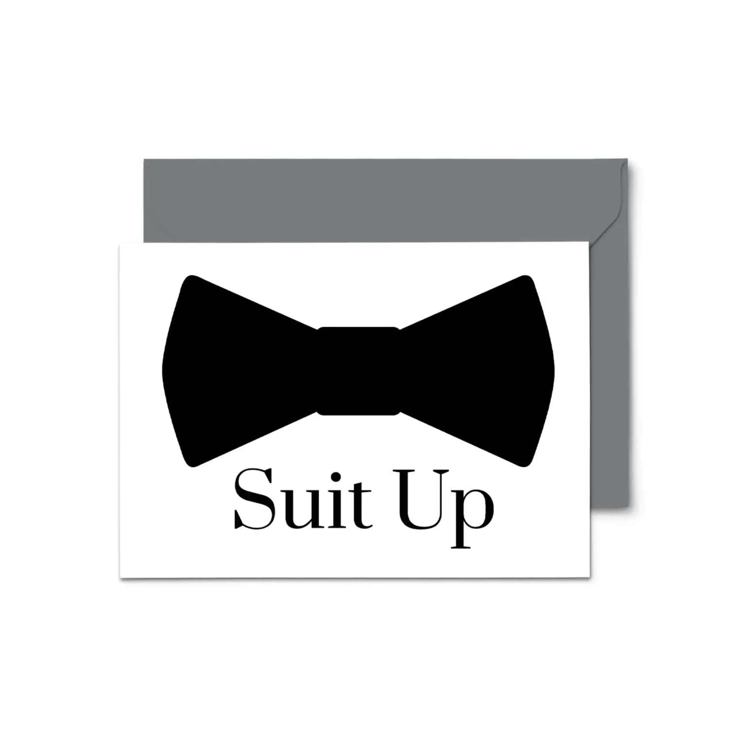 Sophisticated grey envelope groomsmen cards - 8-pack - office product