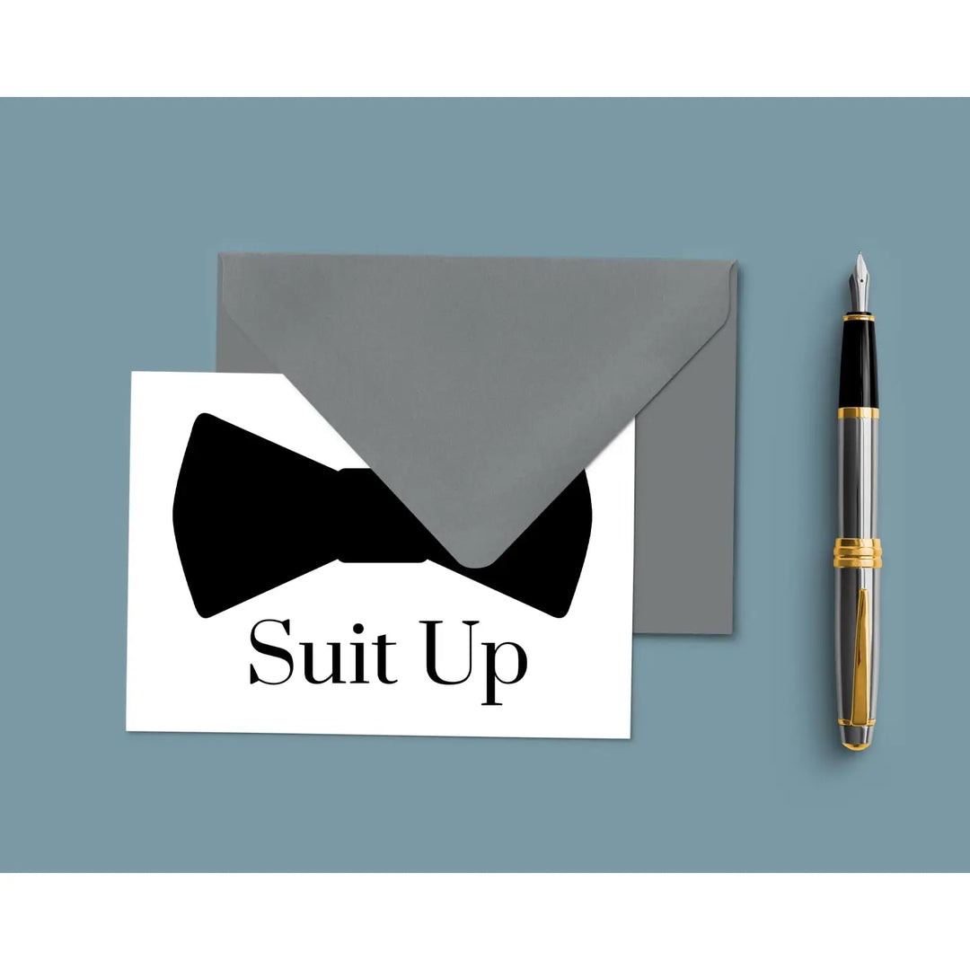 Sophisticated Grey Envelope Groomsmen Cards - 8-Pack - Paper Clever Party