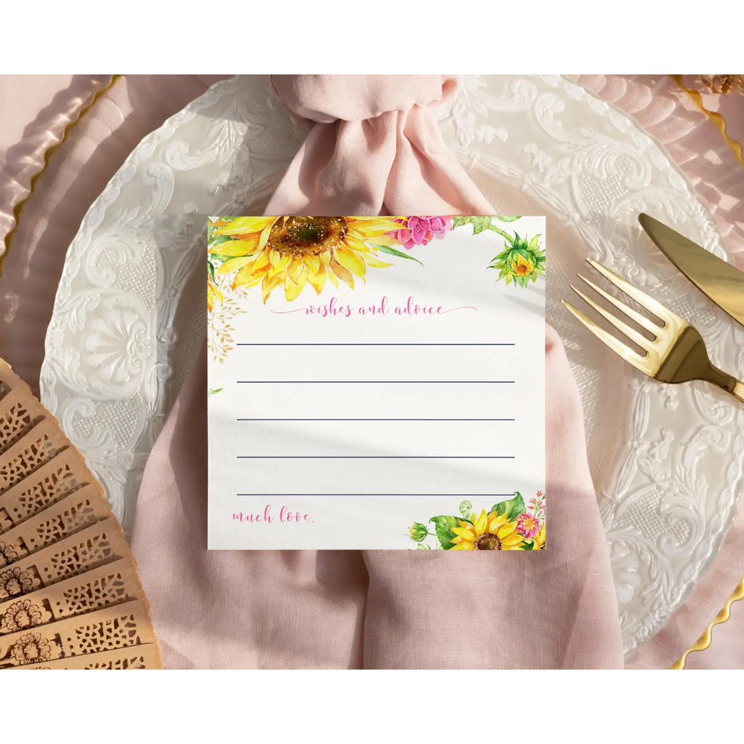 Sunflower Advice Cards for All Occasions - Paper Clever Party