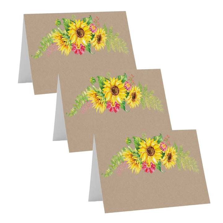 Sunflower Buffet Place Cards (25-Pack) - Paper Clever Party