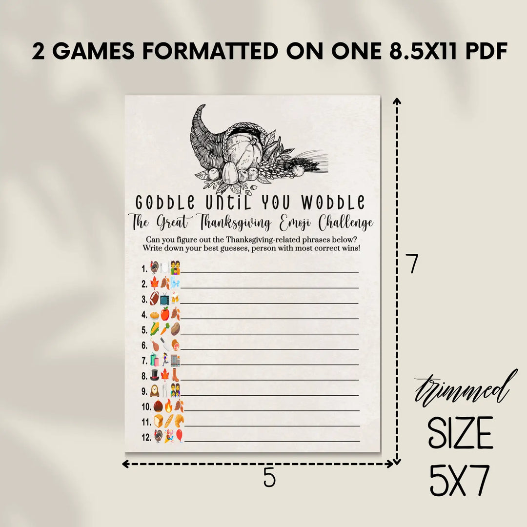 Thanksgiving game printable picture guess - thankful turkey digital download with answer key instant pdf - party games