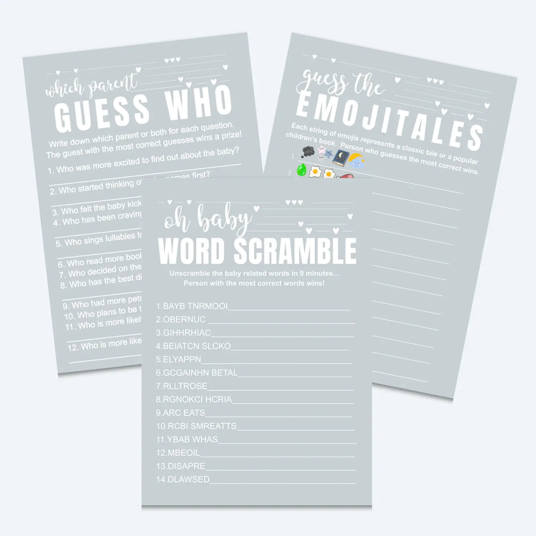 Twilight baby shower games instant download gender neutral printable activities coed diy party bundle kit