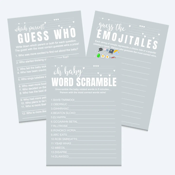 Twilight baby shower games instant download gender neutral printable activities coed diy party bundle kit