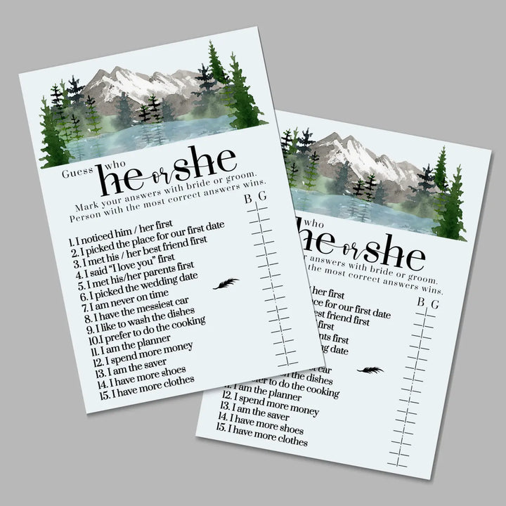Ultimate bridal shower & wedding game bundle: he or she said word scramble over under how sweet love is who knows