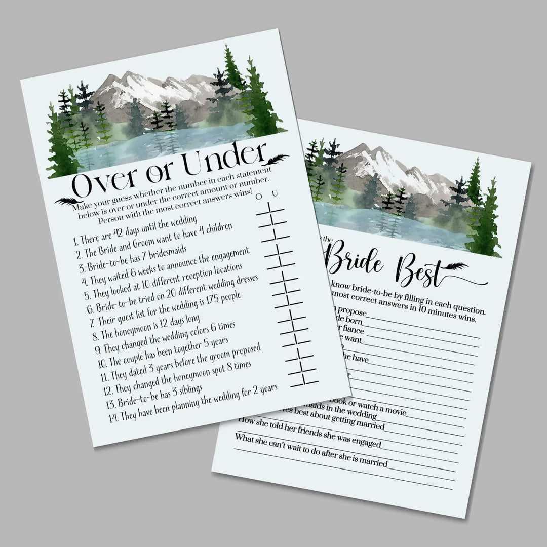 Ultimate bridal shower & wedding game bundle: he or she said word scramble over under how sweet love is who knows