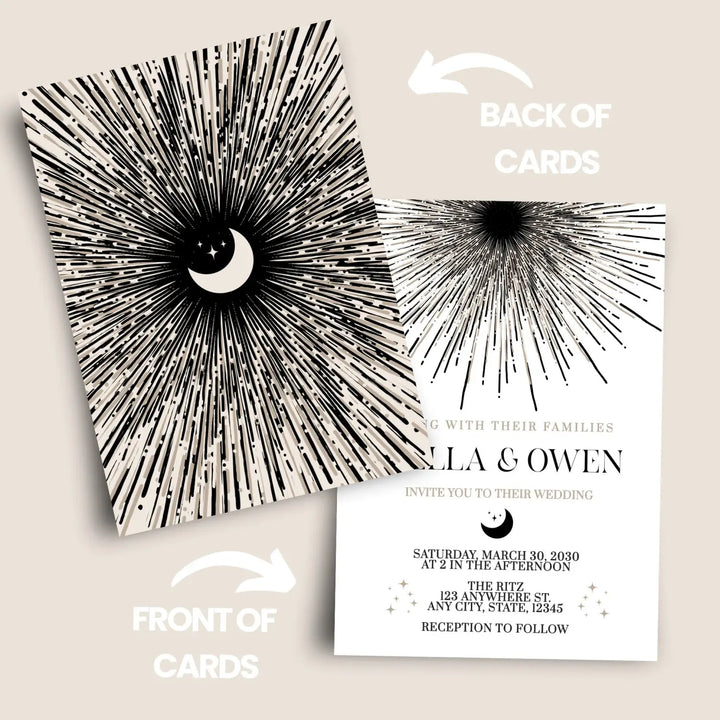 Custom printable & printed invitations | 5x7 digital files | fast turnaround | personalizable for weddings birthdays