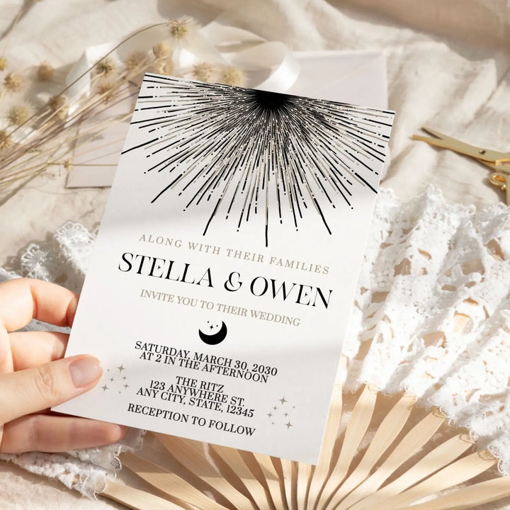 Custom printable & printed invitations | 5x7 digital files | fast turnaround | personalizable for weddings birthdays