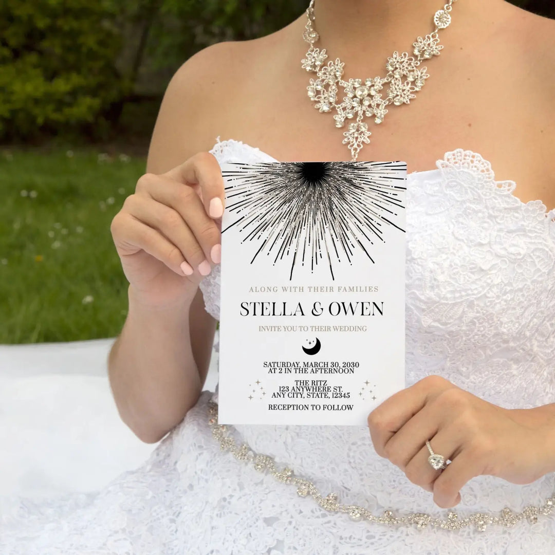 Custom printable & printed invitations | 5x7 digital files | fast turnaround | personalizable for weddings birthdays