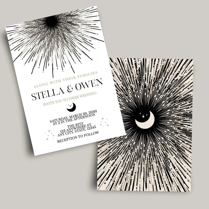 Custom printable & printed invitations | 5x7 digital files | fast turnaround | personalizable for weddings birthdays