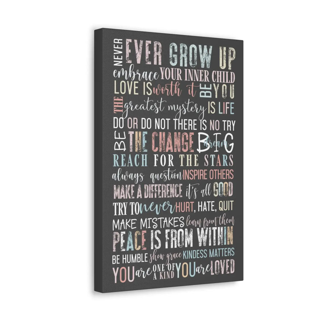 Whispering Patels Wall Canvas - Inspiring Words & Motivational Mantras - Vibrant Home Decor - Paper Clever Party