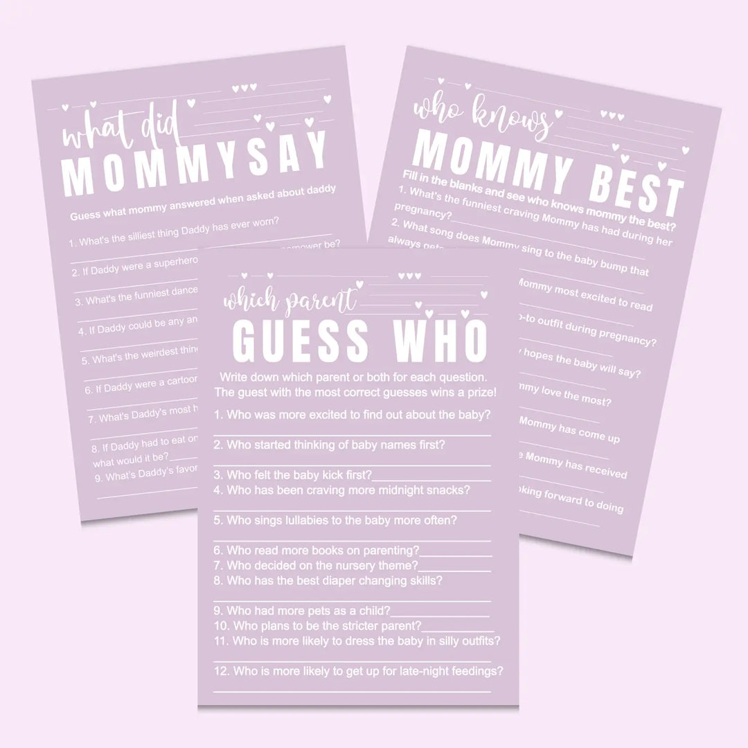 Wild lilac baby shower games instant download gender neutral printable activities coed diy party bundle kit modern