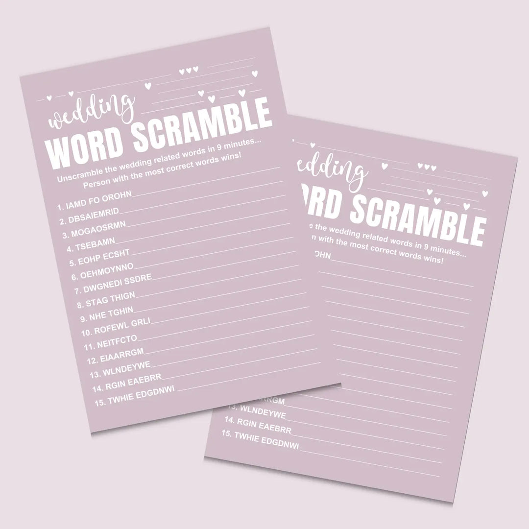 Wild lilac bridal shower game instant download modern simple hued diy instantly printable fun for wedding celebrations